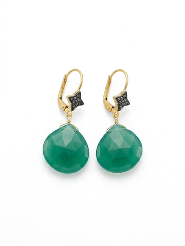 Green Onyx Teardrop Earring