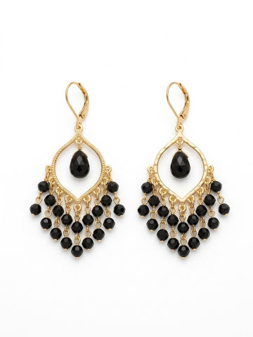 Black Onyx Chandelier Earrings