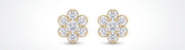 Floral Cluster Stud Earrings