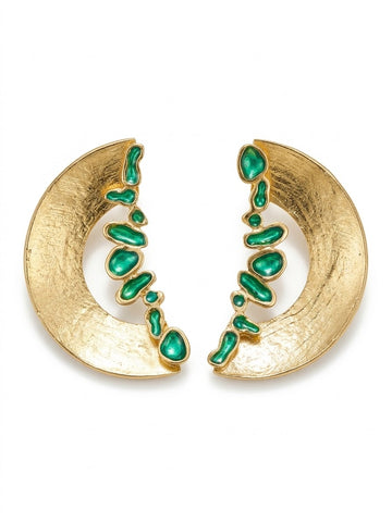 Turquoise Enamel Earrings
