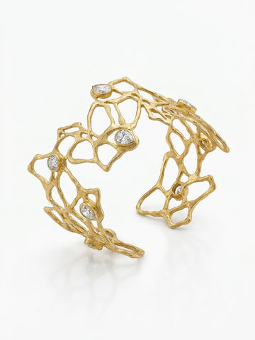 White Crystal Bangle Bracelet