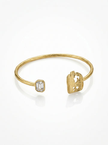 White Crystal Bangle Bracelet