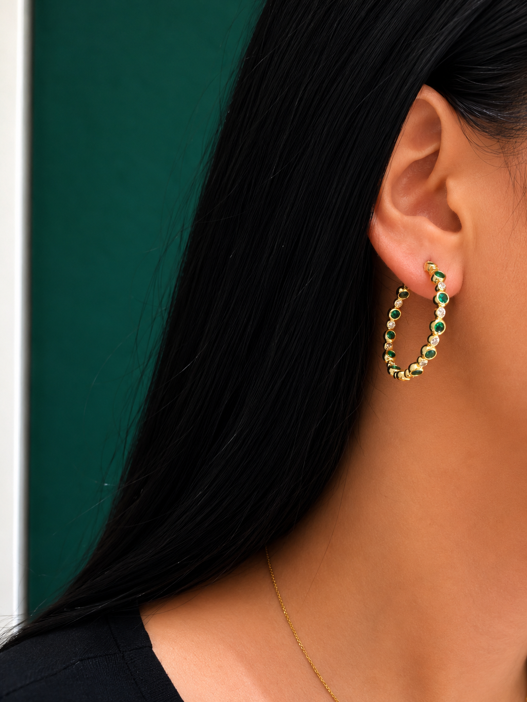 Green Bubble Hoops