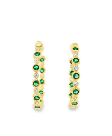 Green Bubble Hoops