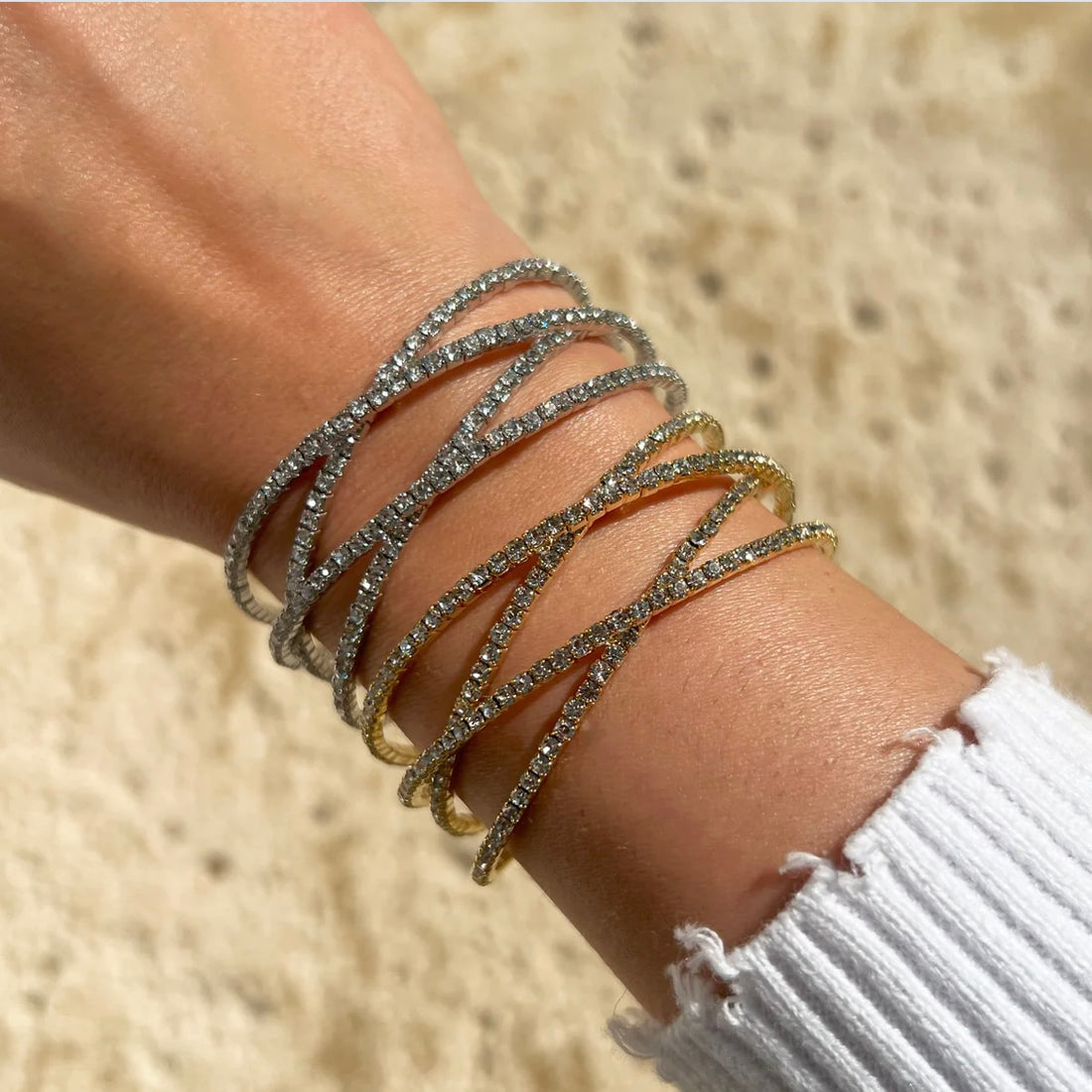 Crossover Pave Bracelet