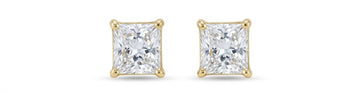 Princess Cut Solitaire Stud Earrings