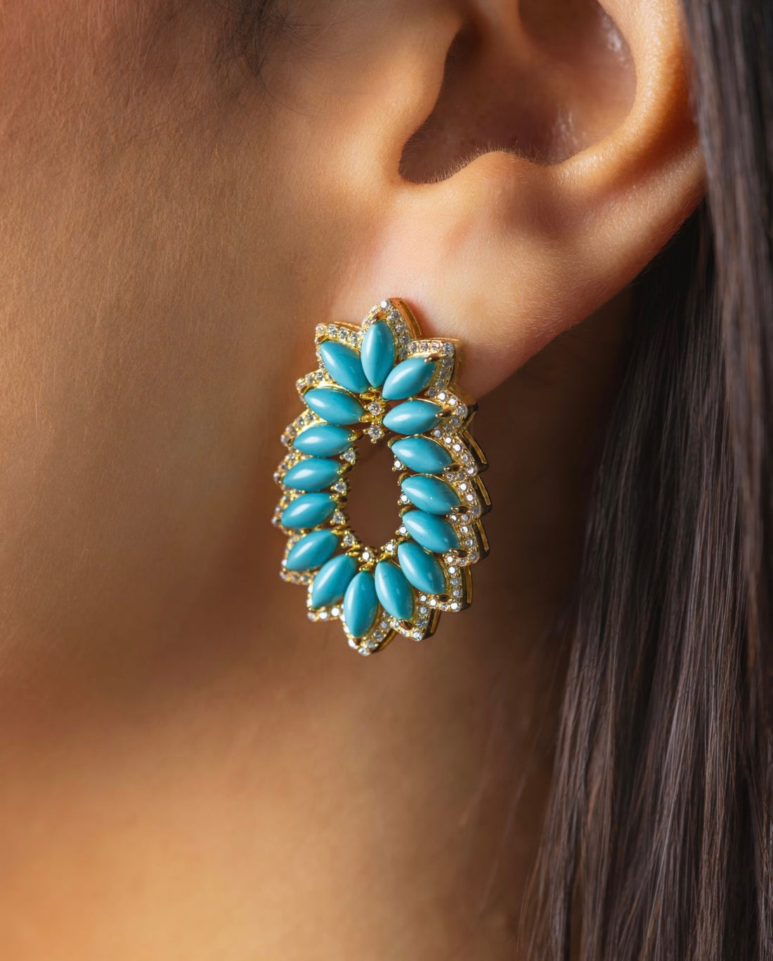 Turquoise Hugger Earring