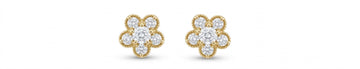 Floral Small Cluster Stud Earrings