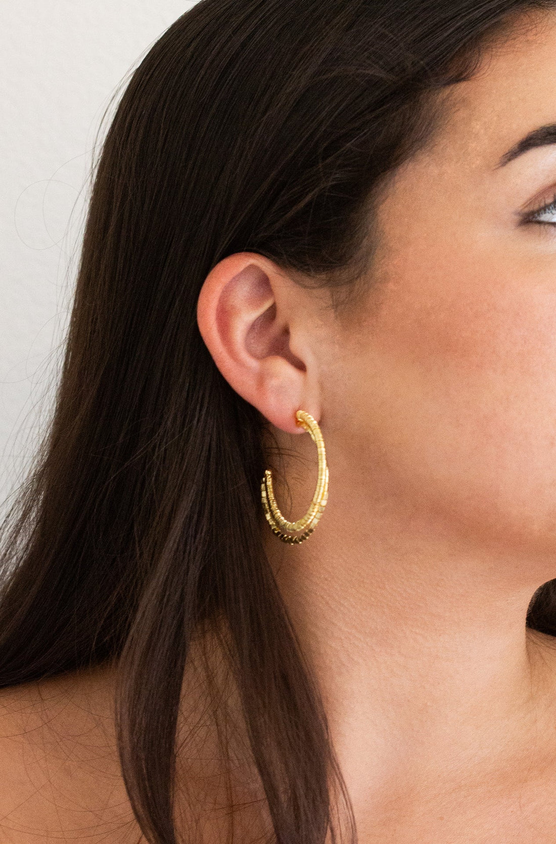 Beaded Hoop Earrings