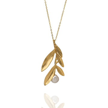 Leaf Pearl Pendant