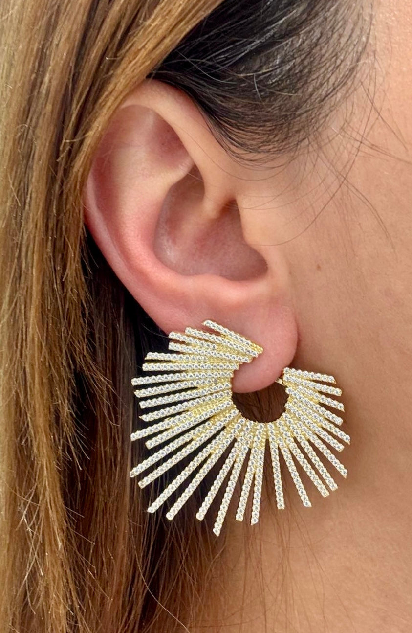Gold Spikes Earring