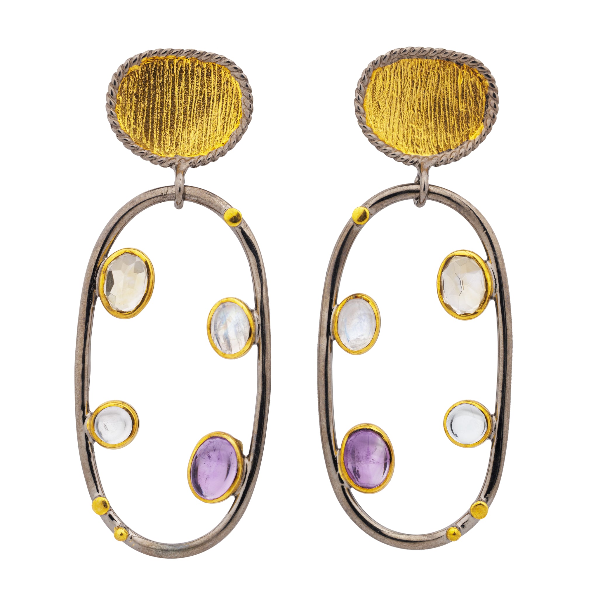 Natural Stones Drop Earring