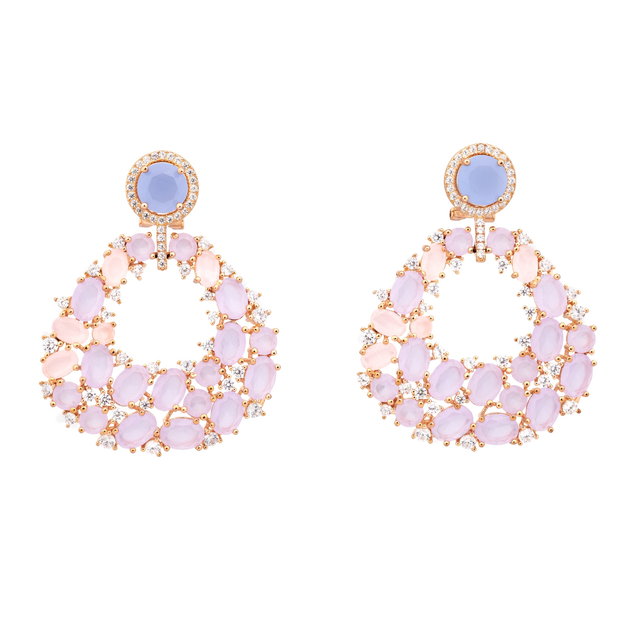Pink Agate Earring