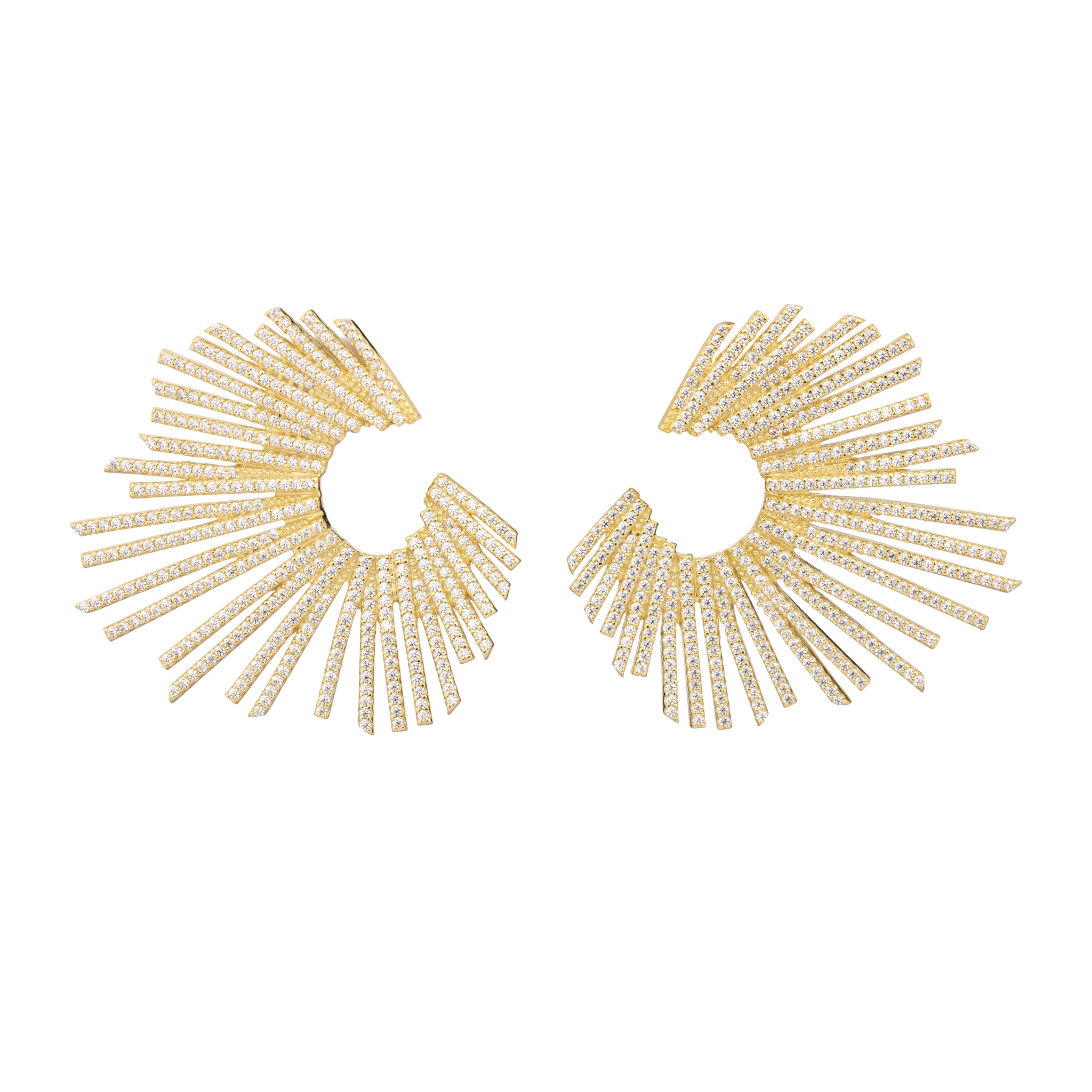 Gold Spikes Earring