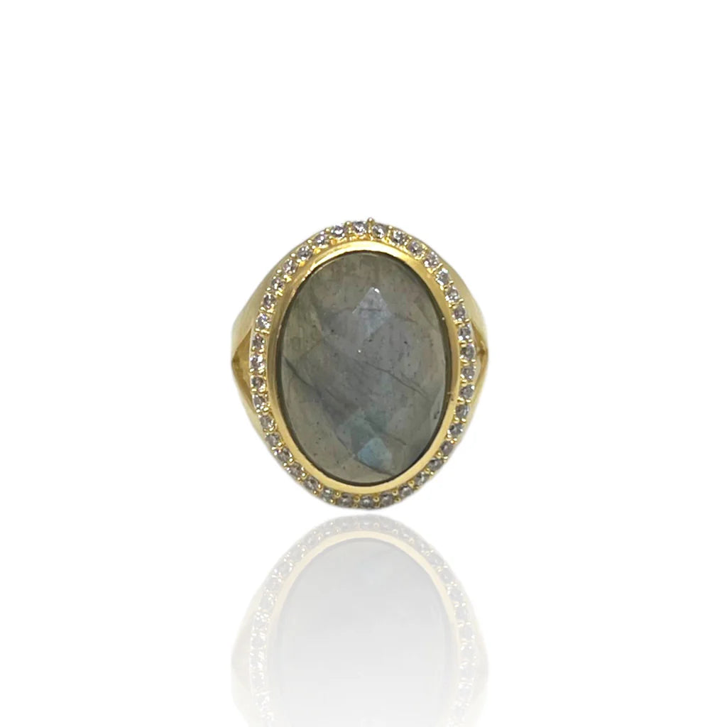 Oval Labrodite Ring