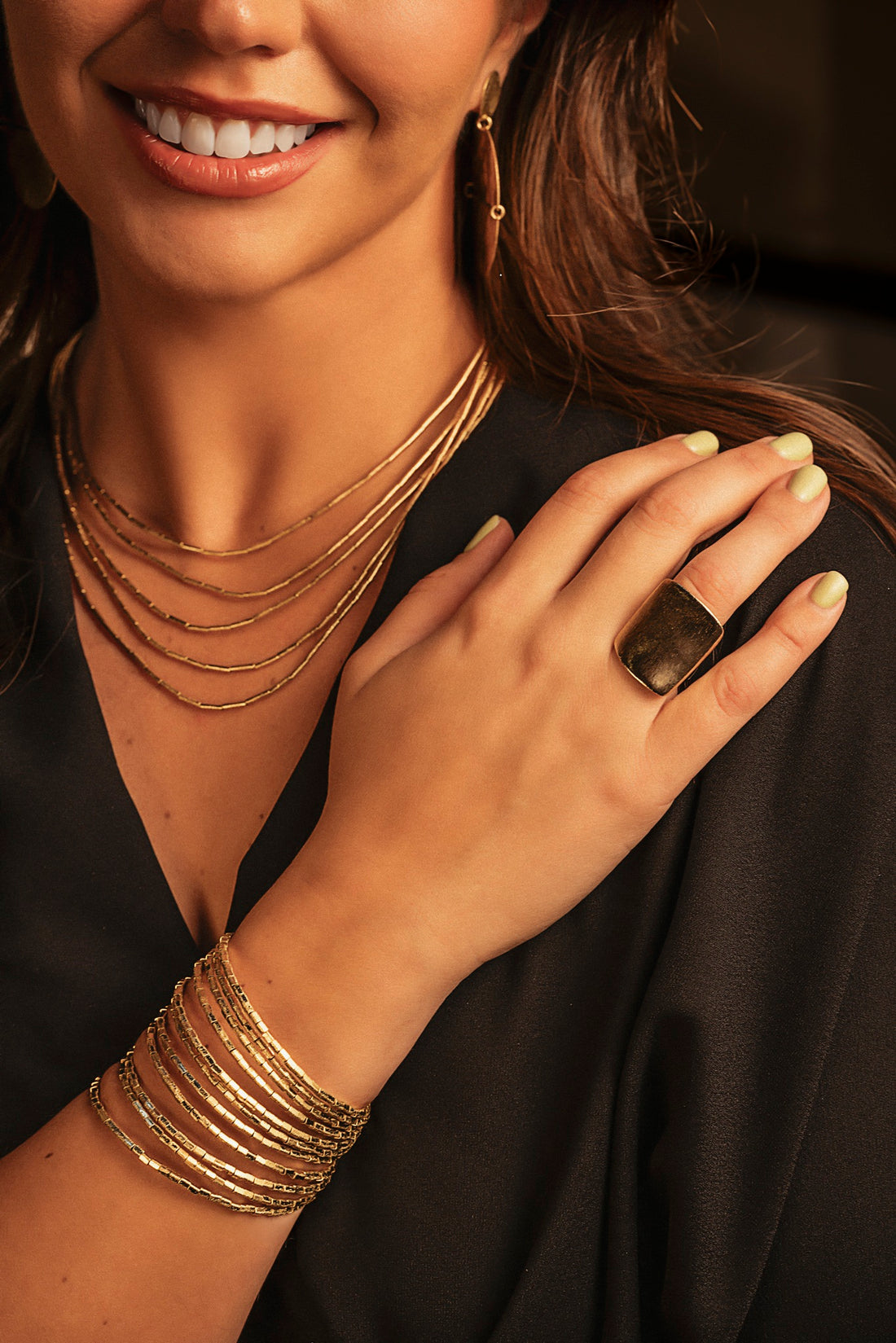 Thin Mixed Metal Necklace