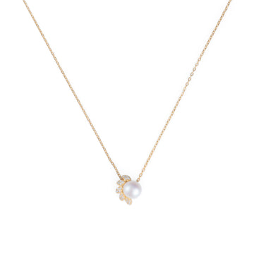 Gold Pearl Sided Necklace