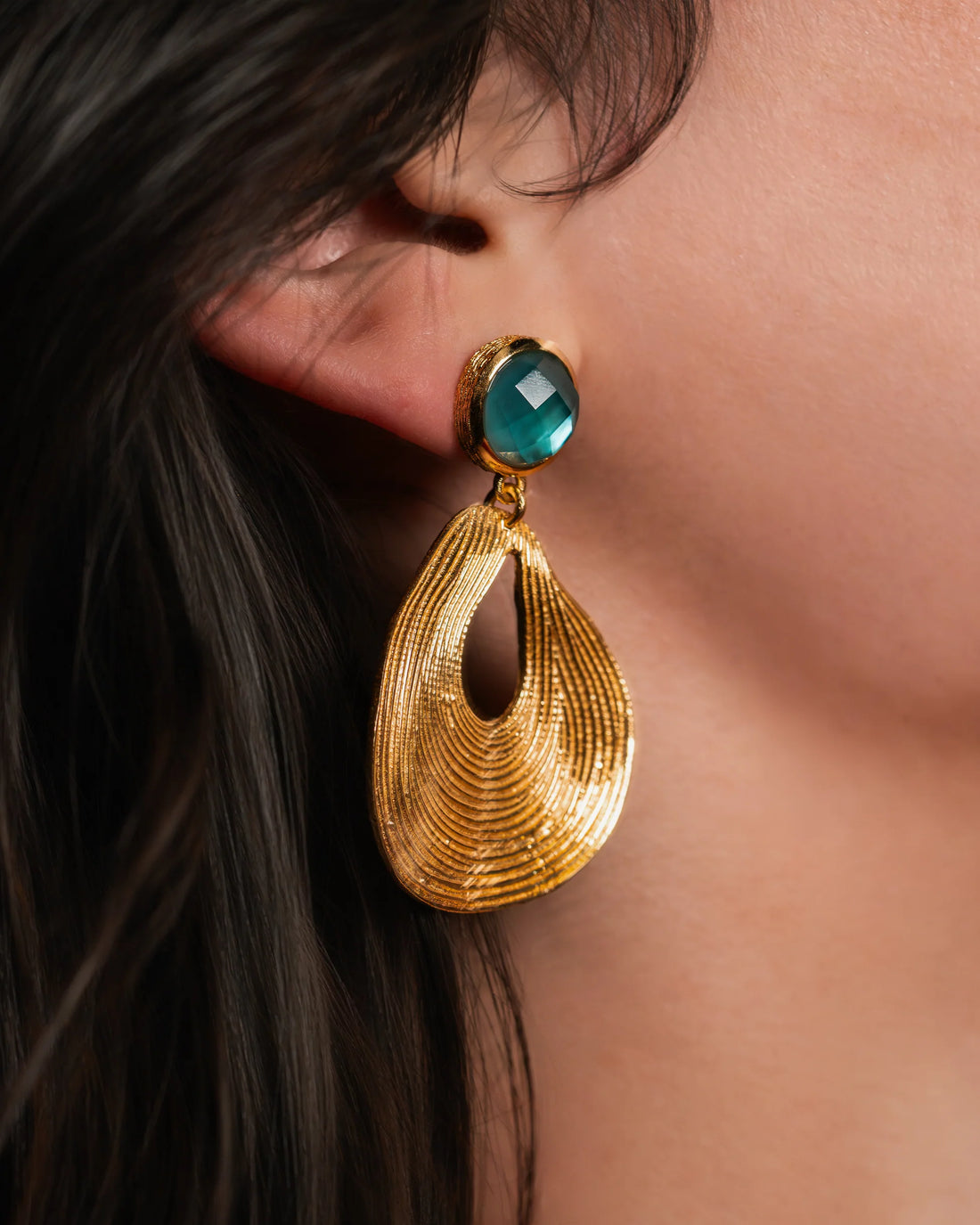 Textured Drop Earring