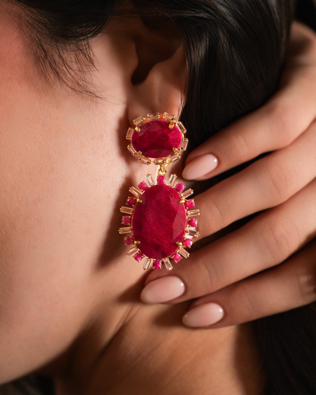 Ruby Drop Earrings