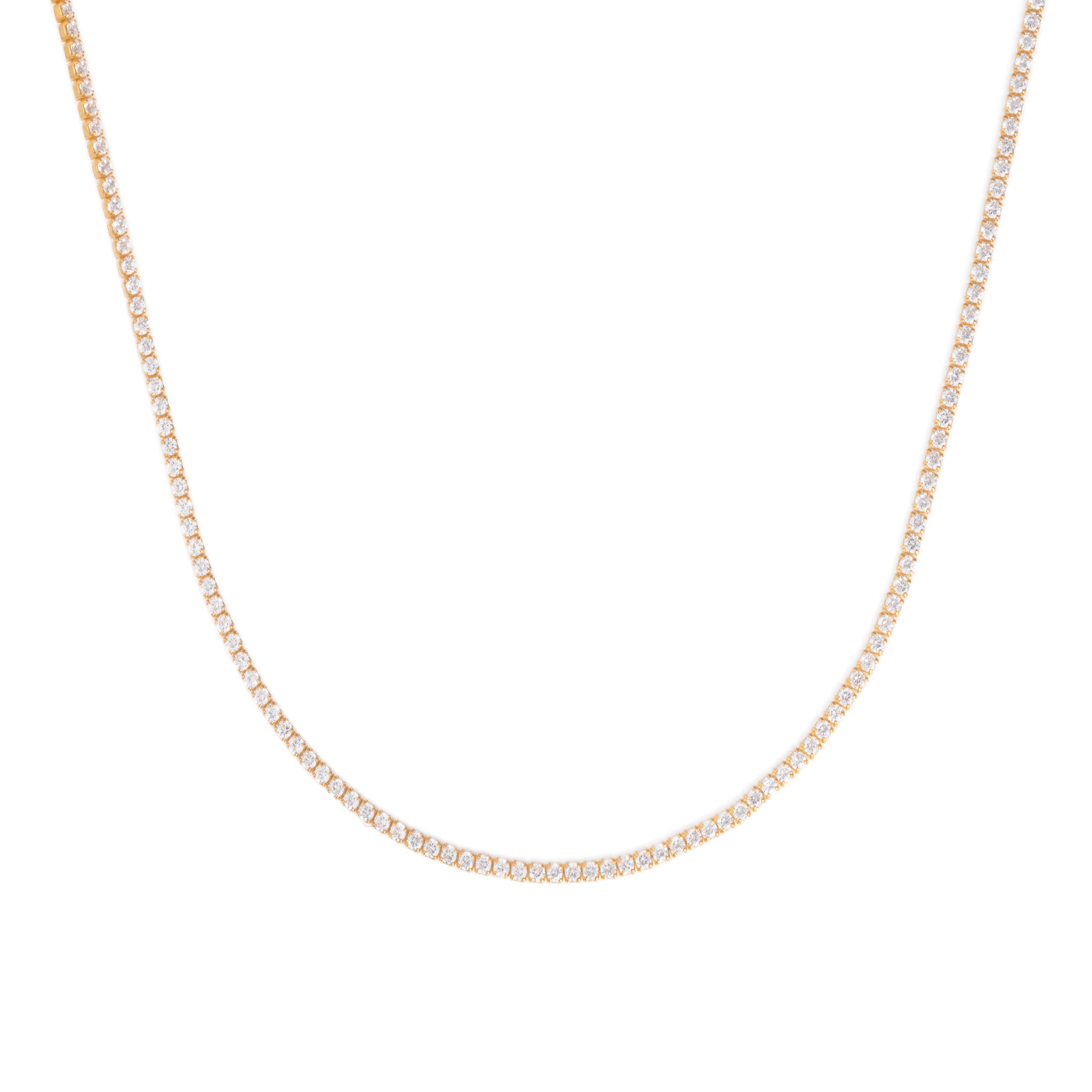Gold/Silver Choker Tennis Necklace