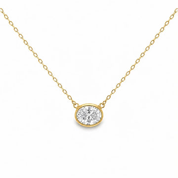 Oval Bezel Necklace