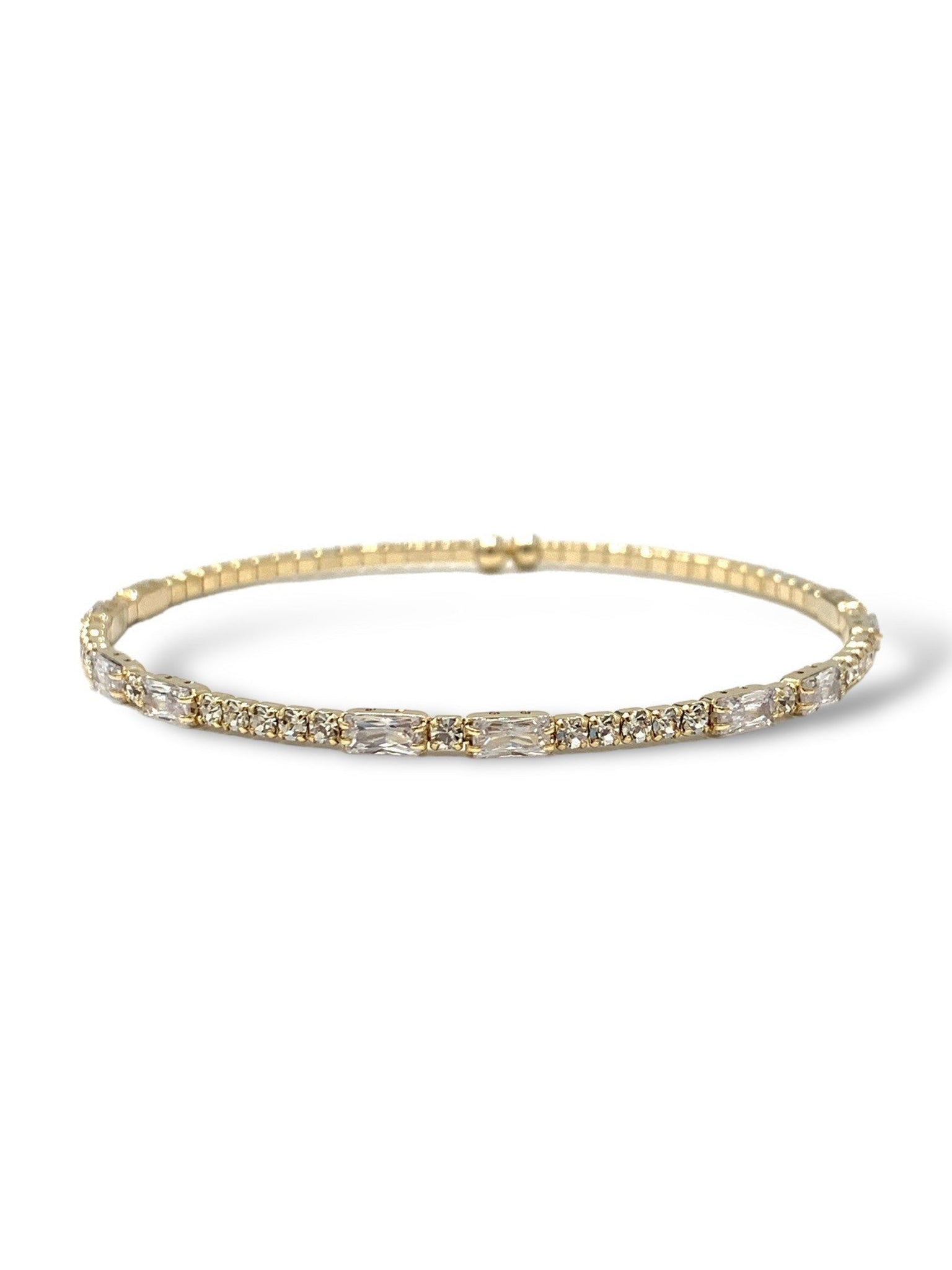 Baguettes Cut Thin Bracelet