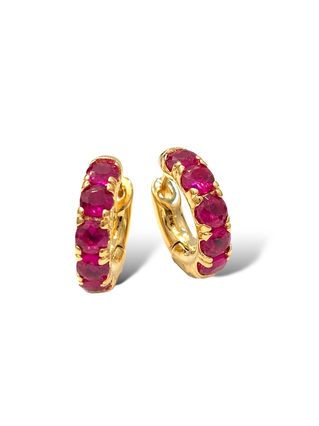 Oval Pave Huggies
