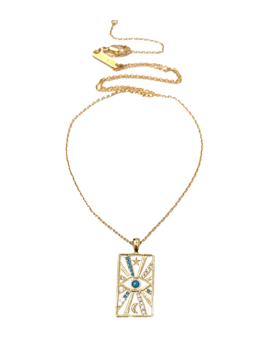 Evil Eye Enamel Necklace