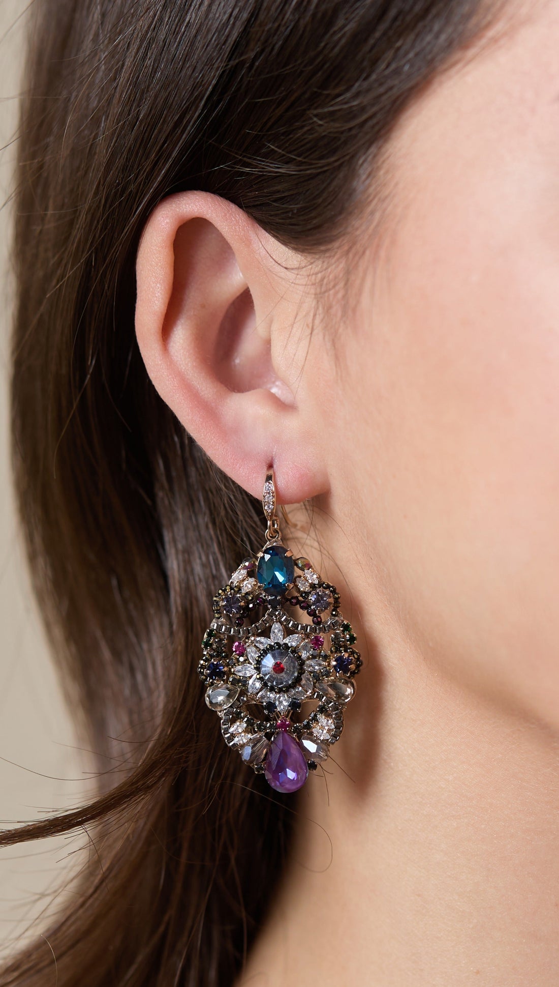 Amethyst mix Drop Earring