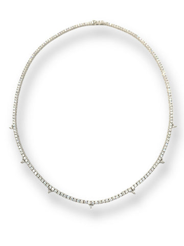 2mm Pave Tennis Necklace