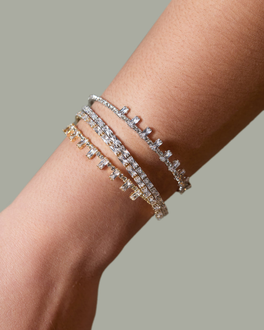 Baguettes Cut Flexible Bracelet