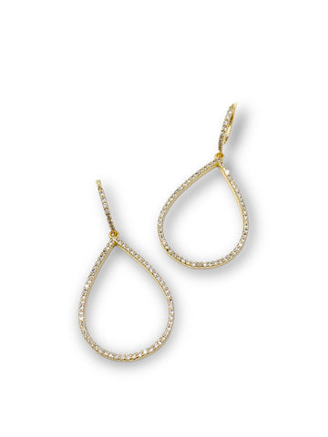 Pave Teardrop Earring