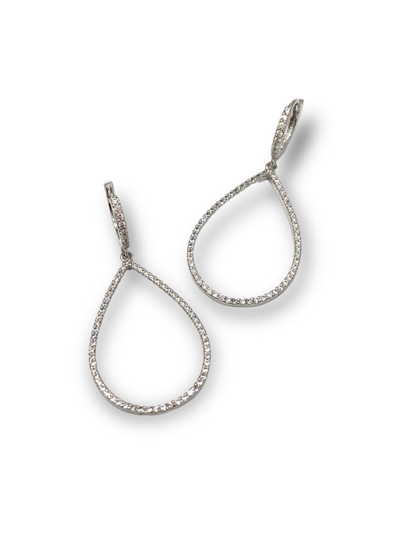 Pave Teardrop Earring