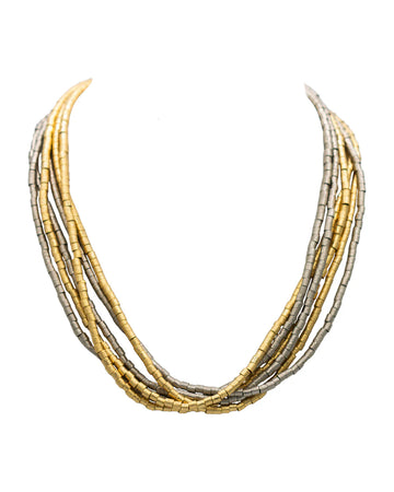 Thick Mixed Metal Necklace