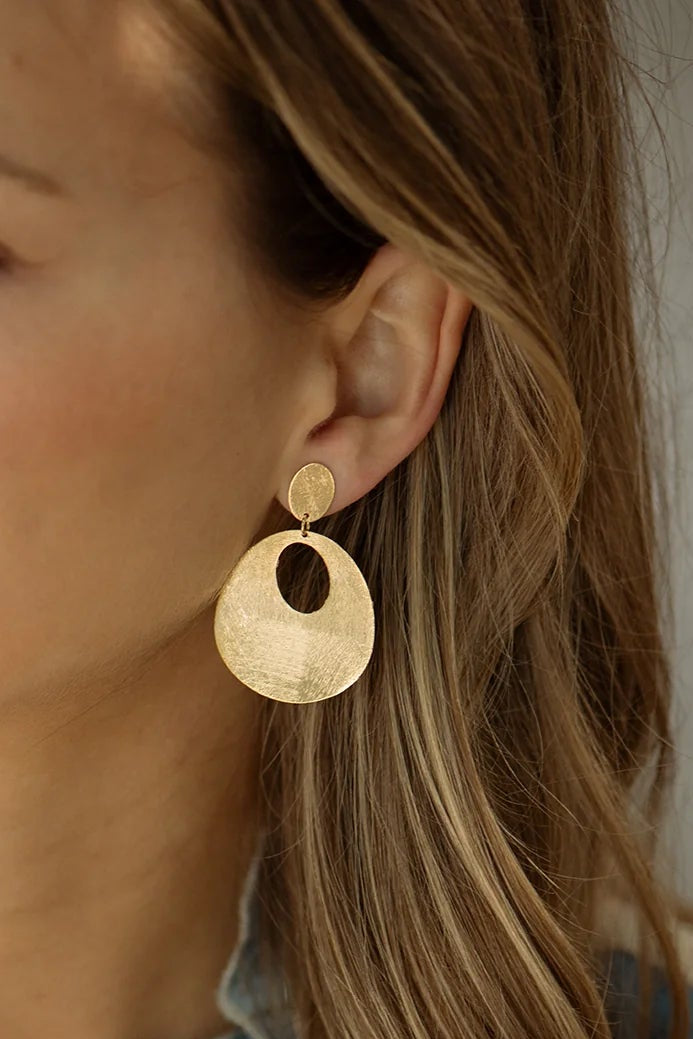 Oval Disc Earring